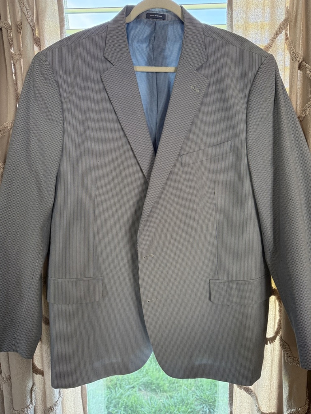 Stafford Light Gray Pinstripe Sport Coat